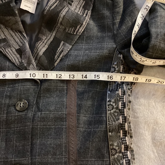 NWT multi grey color Steilmann blazer size 6 - Picture 4 of 6